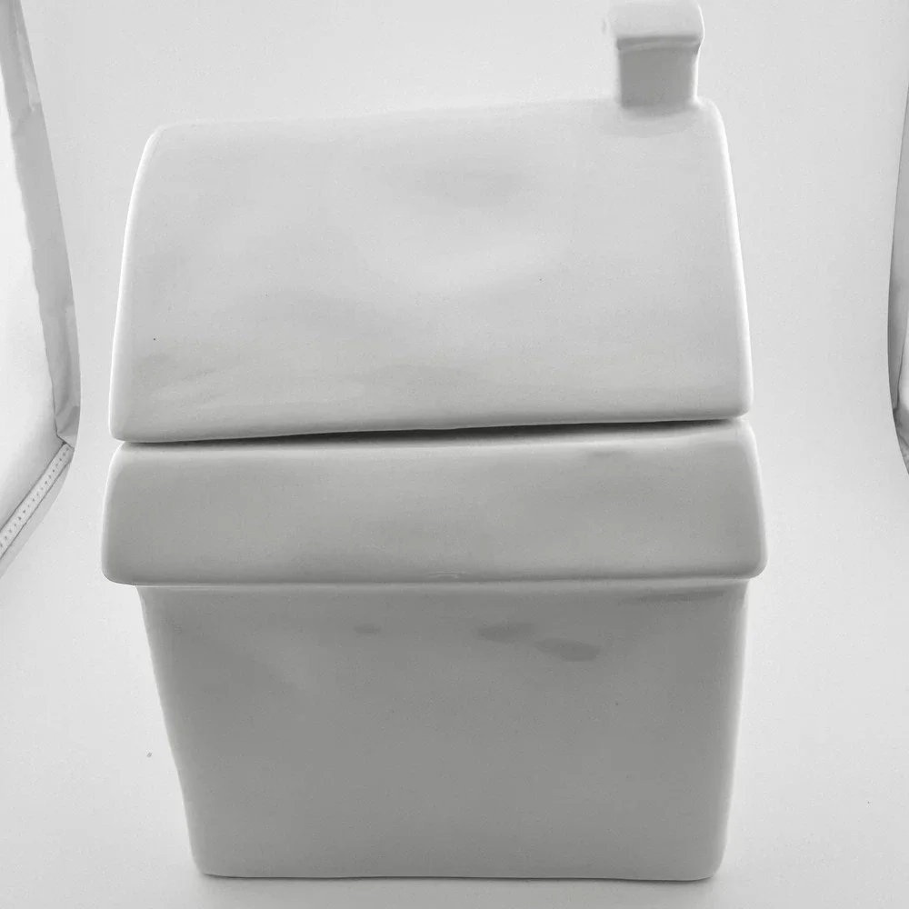 Rae Dunn FARM FRESH White Glossy  Ceramic Cookie Jar Farm House Barn NEW 2023